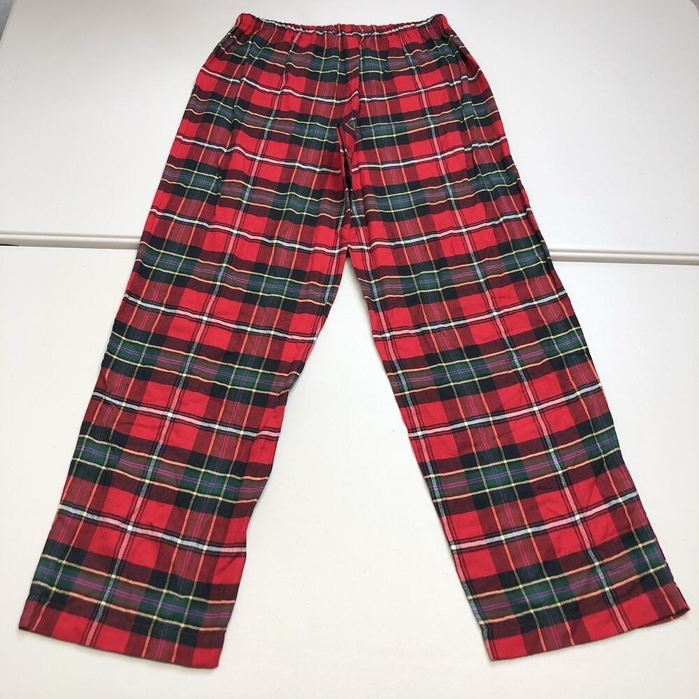 Lauren Ralph Lauren Womens Plaid Pajama Set SIZE SMALL Red Button Up Long Sleeve - Picture 16 of 16